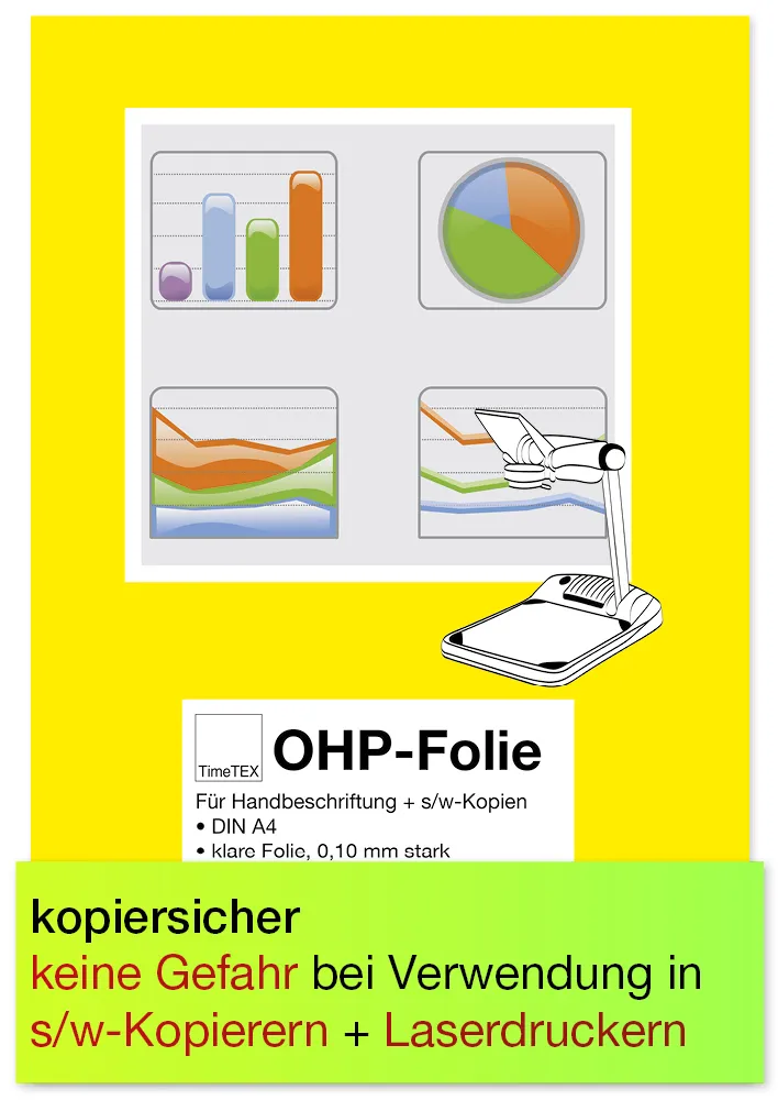 TimeTEX-OHP-Folie (kopierfähig), Box 100 Stck.