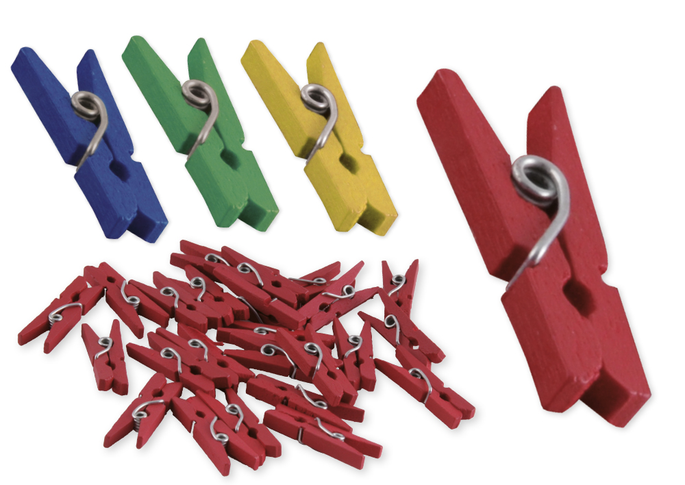 Holz-Klammern 25 mm, 50 Stück Holz-Klammern 25 mm, 50 Stück