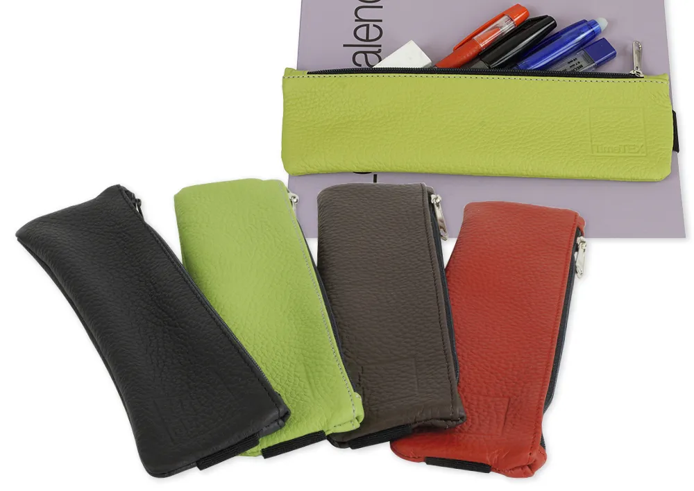 Aufspann-Stiftmäppchen aus Leder, für A5 und A4 Aufspann-Stiftmäppchen aus Leder, für A5 und A4