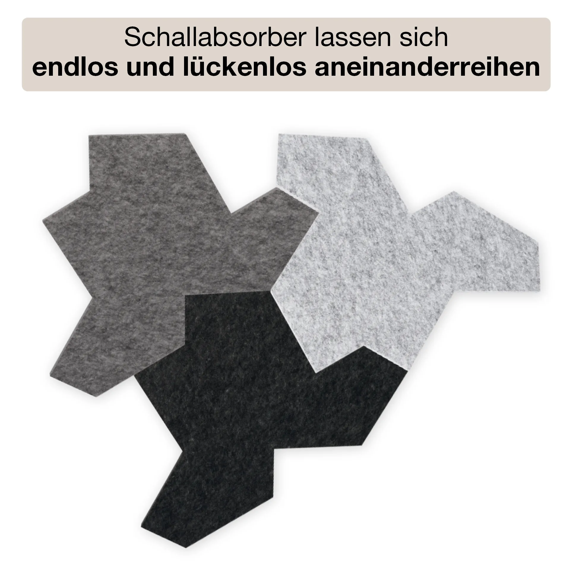 Schallabsorber Silentstar "EinStein" 3 Grautöne, 12 Stück