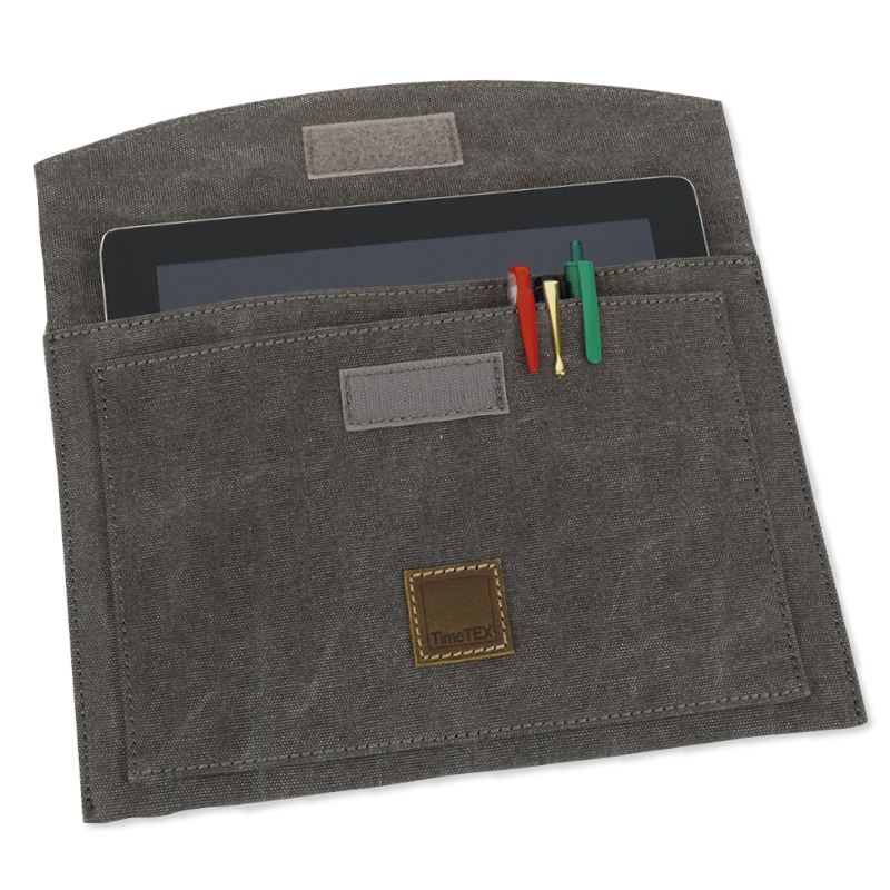 TimeTEX Tablet-Hülle aus Canvas mit Einstecktasche, 30x21 cm TimeTEX Tablet-Hülle aus Canvas mit Einstecktasche, 30x21 cm