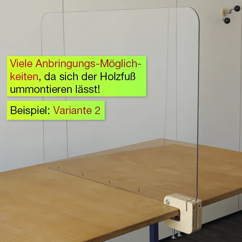 Hygiene-Schutzwand Limes für Tische, transparent