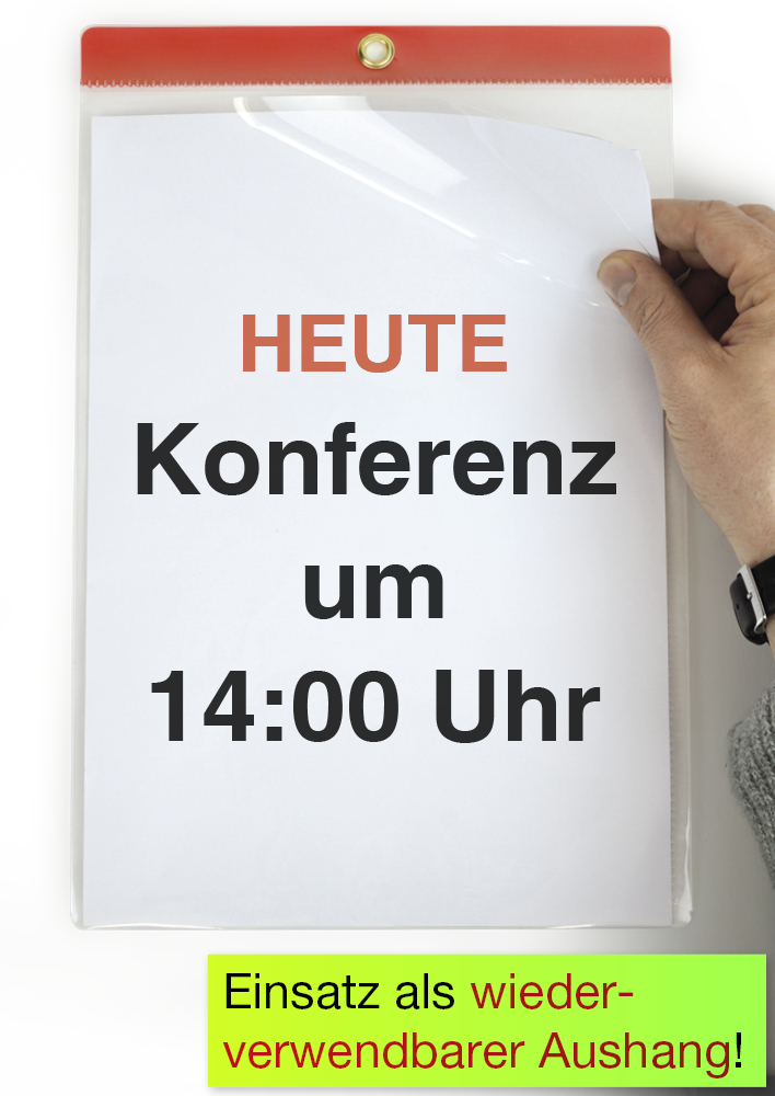 Set Einstecktaschen A4-Plus mit Farbstreifen, 5-tlg. Set Einstecktaschen A4-Plus mit Farbstreifen, 5-tlg.