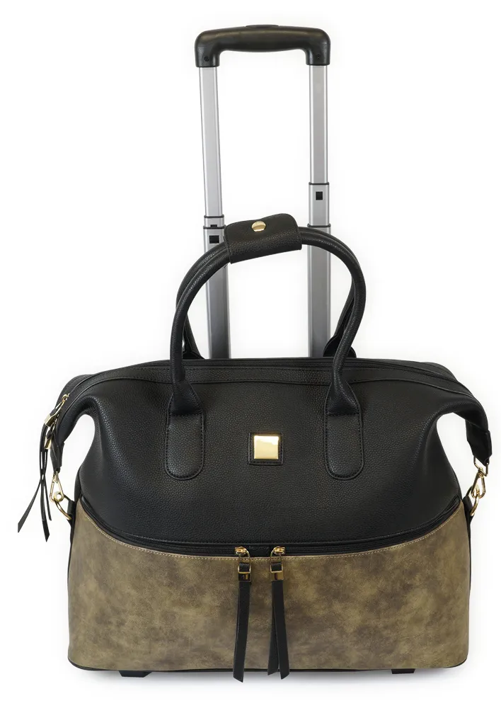 Trolley-Handtasche "Bellissima", schwarz-gold
