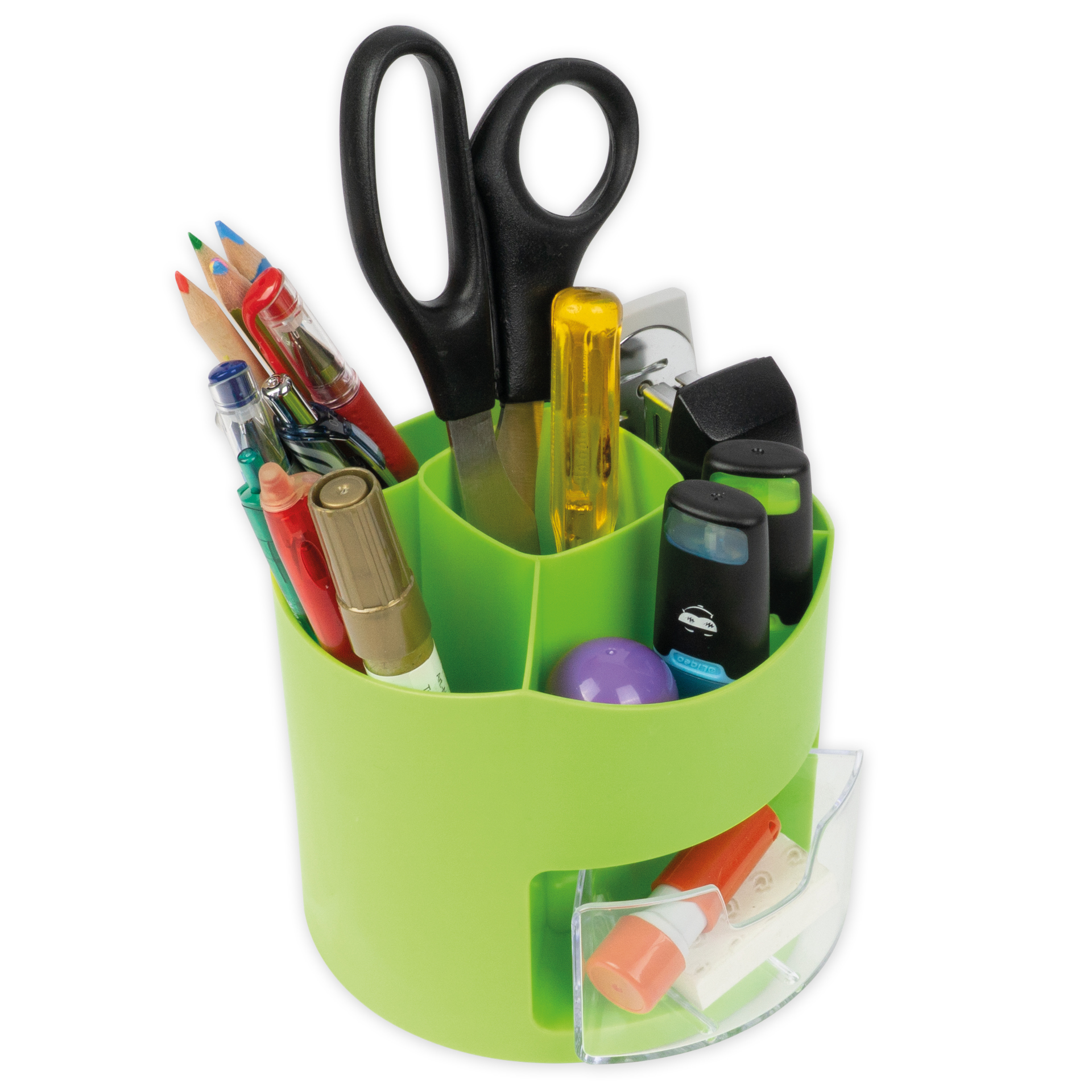 TimeTEX Tisch-Organizer mit Schubfach, drehbar, grün
