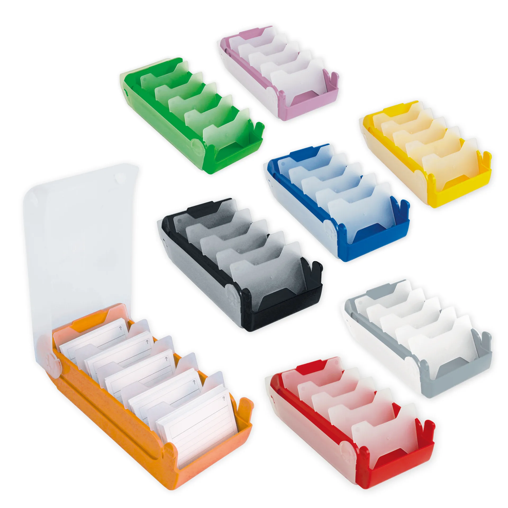 Lernbox A8 Kunststoff mit 100 Lernkärtchen