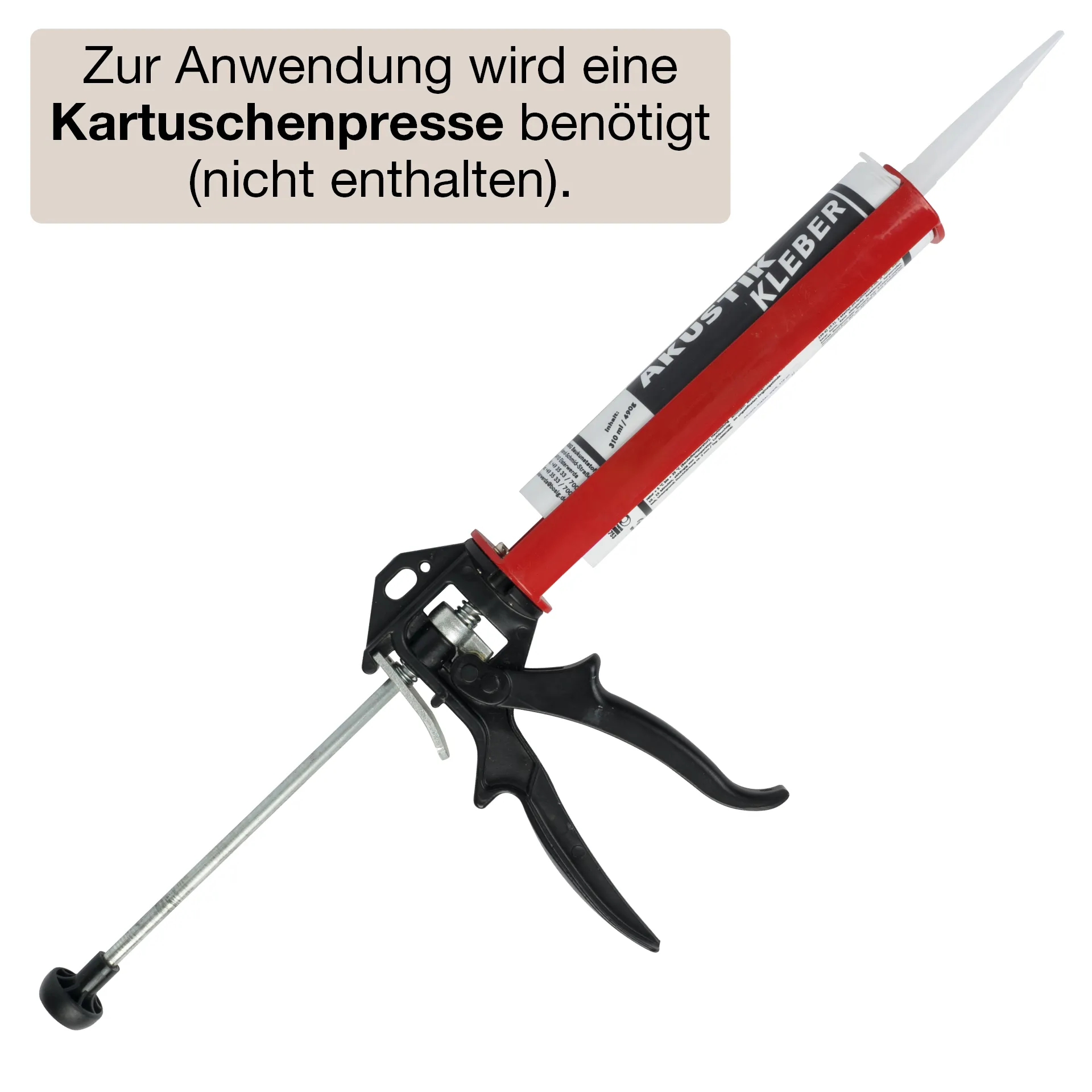 Akustik-Kleber, weiß, 490 g