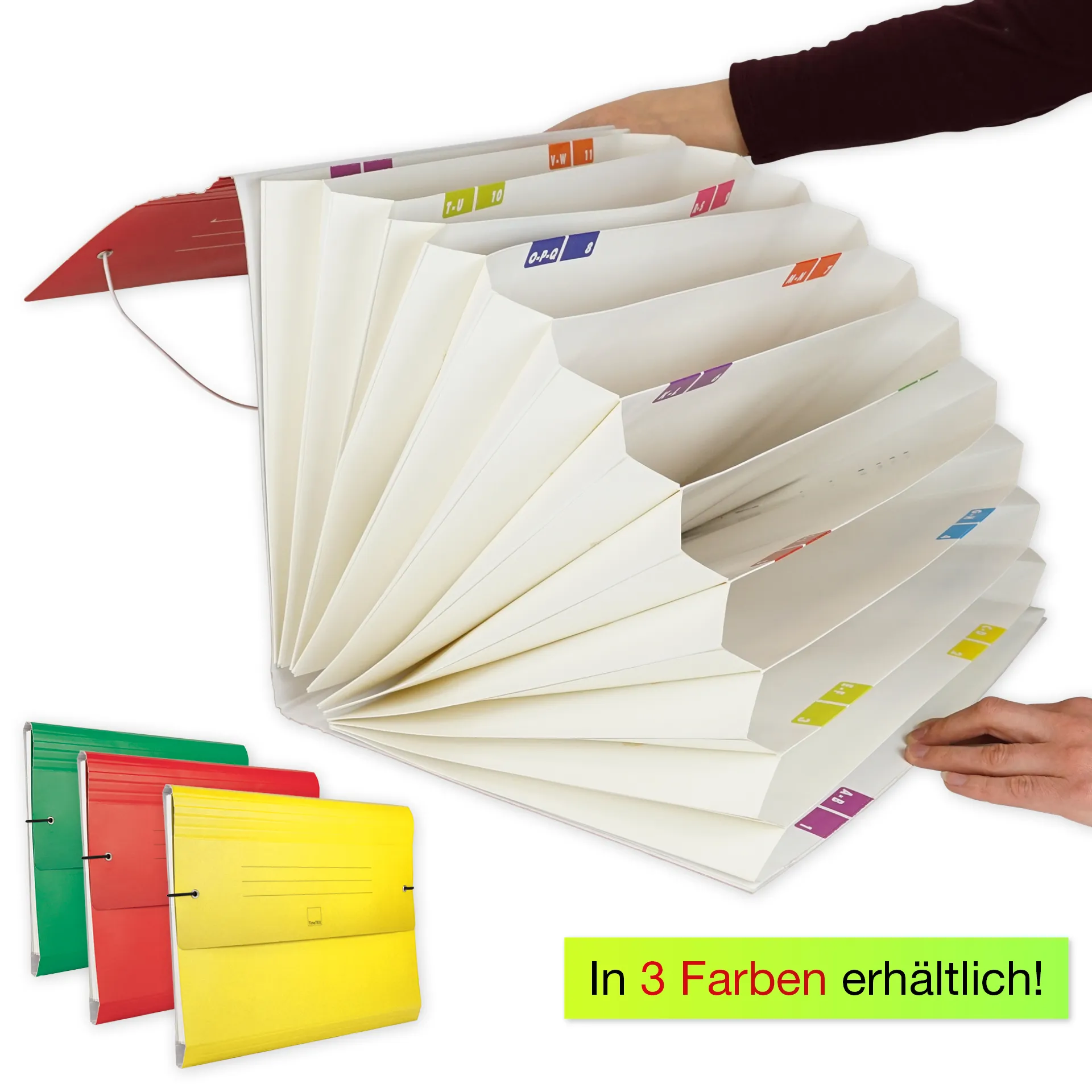 Fächermappe aus Pappe A4-Plus, farbig Fächermappe aus Pappe A4-Plus, farbig