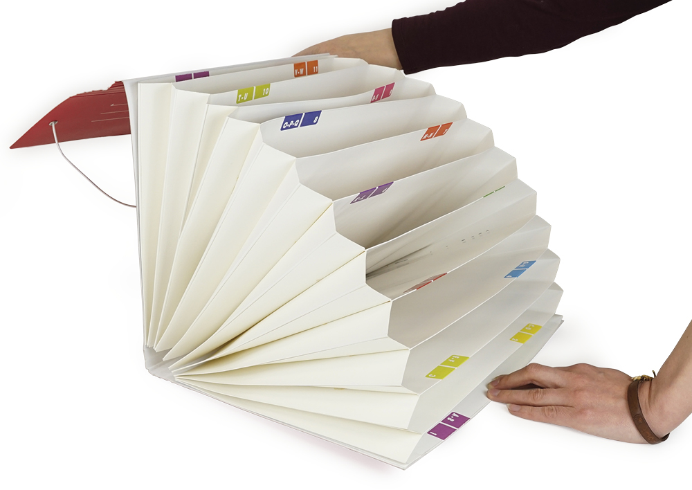 Fächermappe aus Pappe A4-Plus, farbig