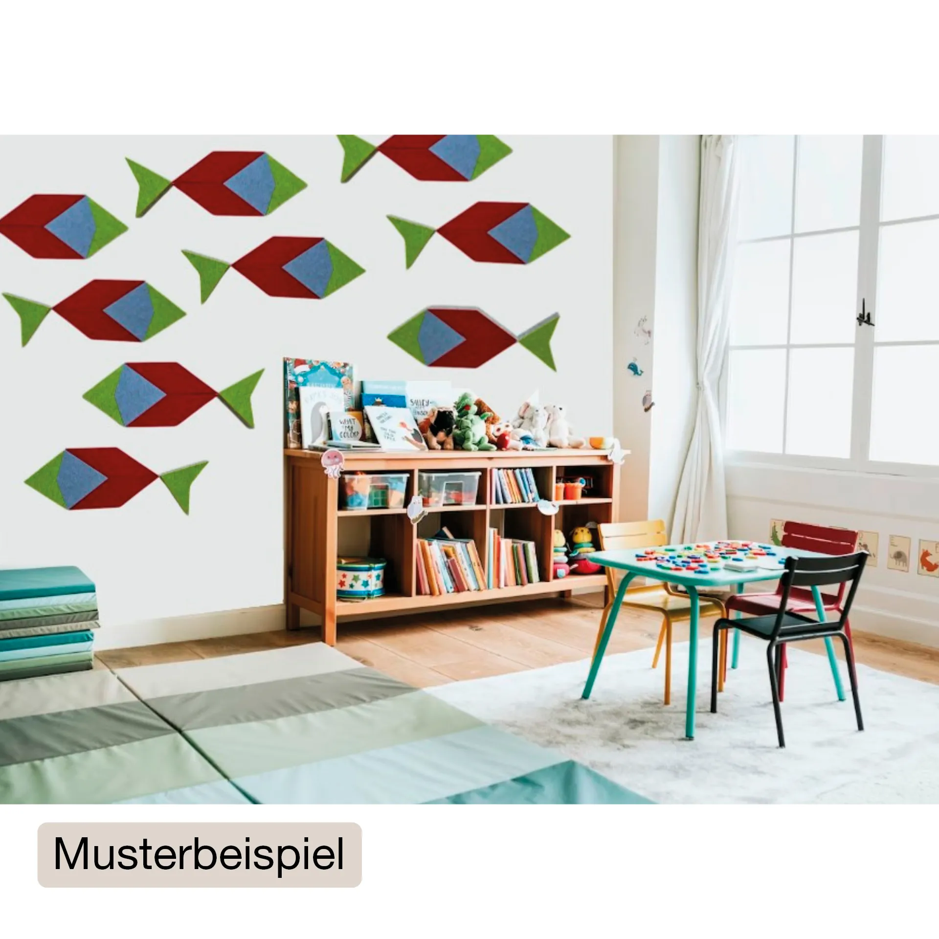 Schallabsorber Silentstar "4 Fische", 117x40 cm, 20-tlg.