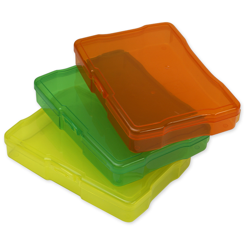 TimeTEX Set Farb-Boxen mit Klappdeckel, transparent, 3-tlg. TimeTEX Set Farb-Boxen mit Klappdeckel, transparent, 3-tlg.