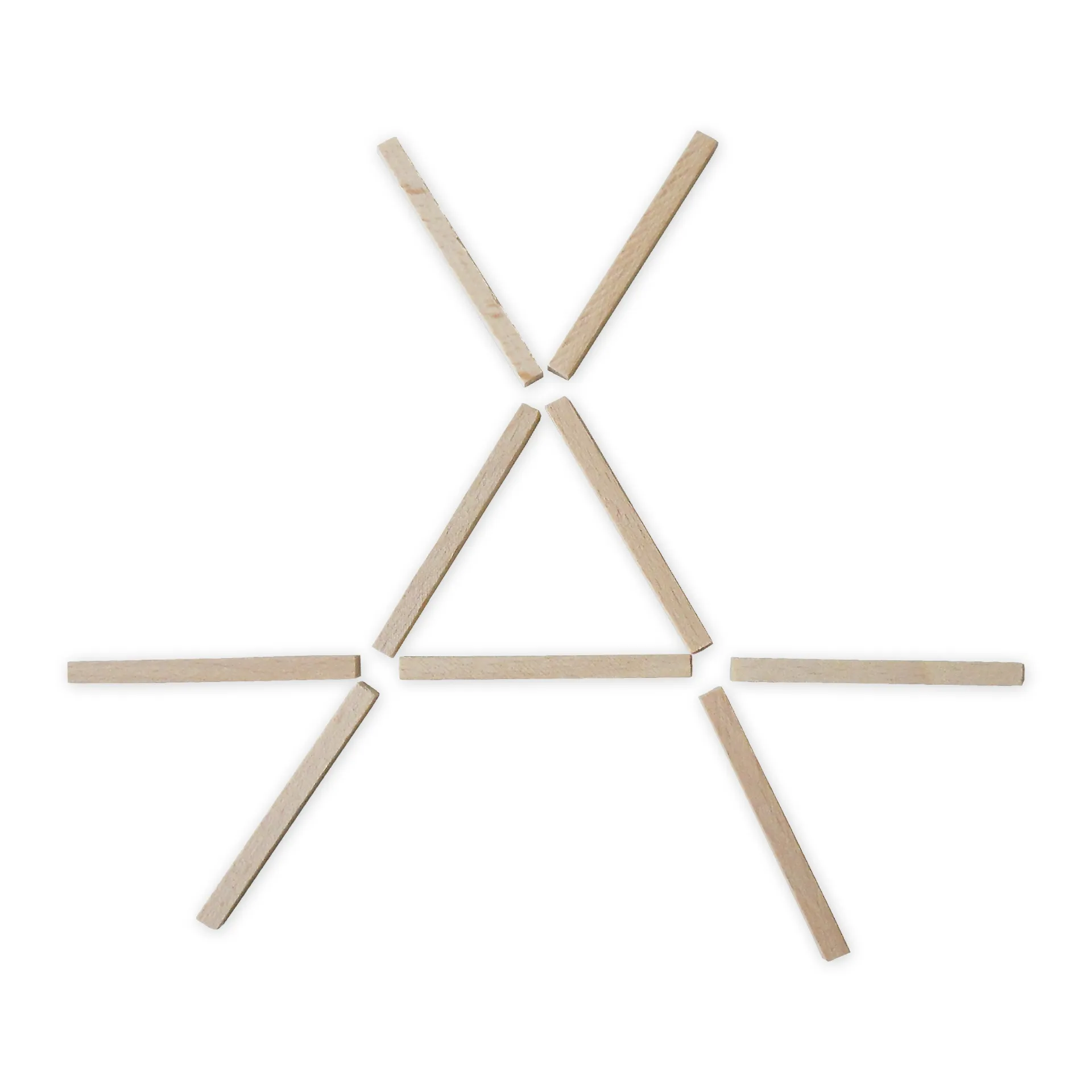 Holz-Stäbchen-Spiel im Etui