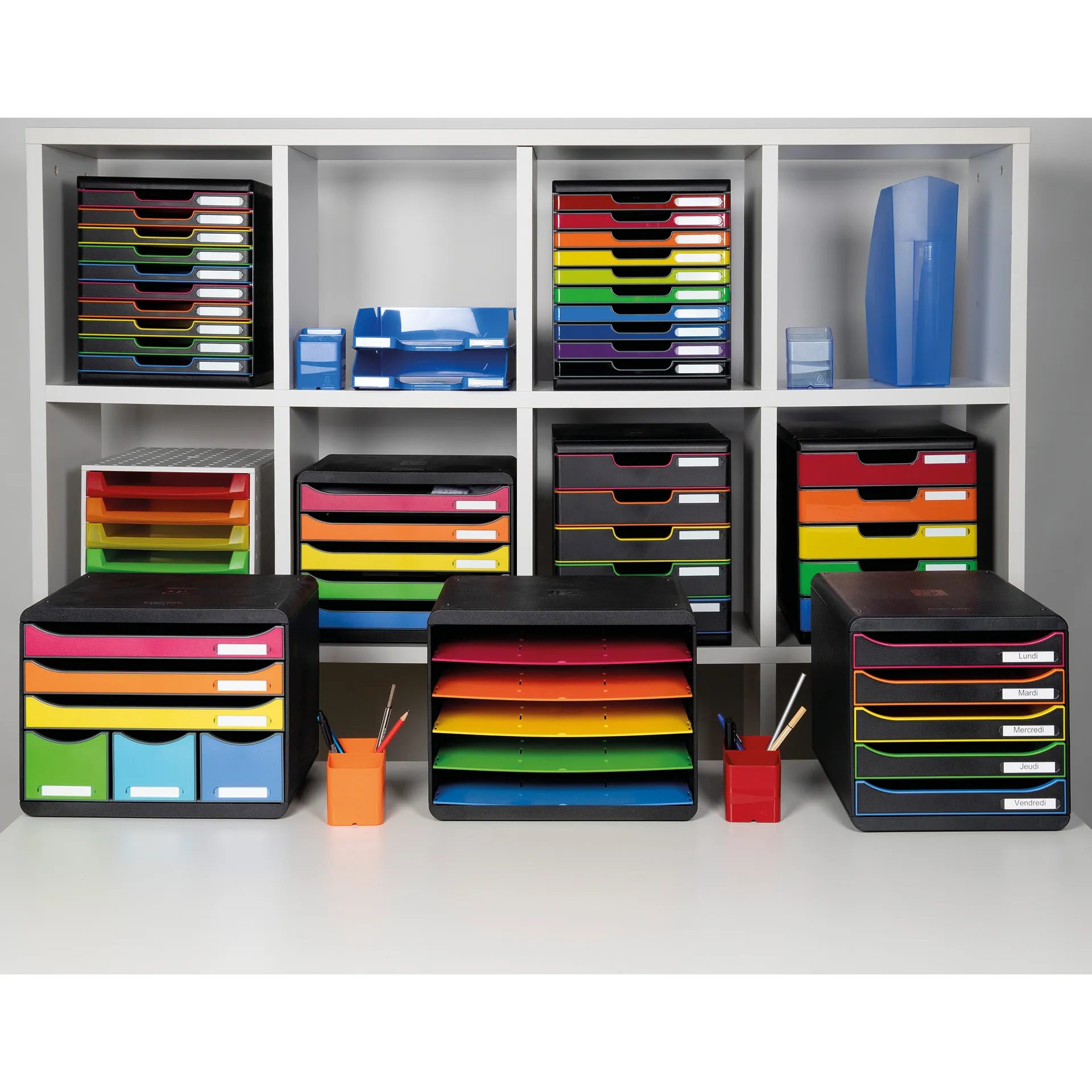 Ablagebox A4 "Regenbogen", Kunststoff mit 5 Fächer