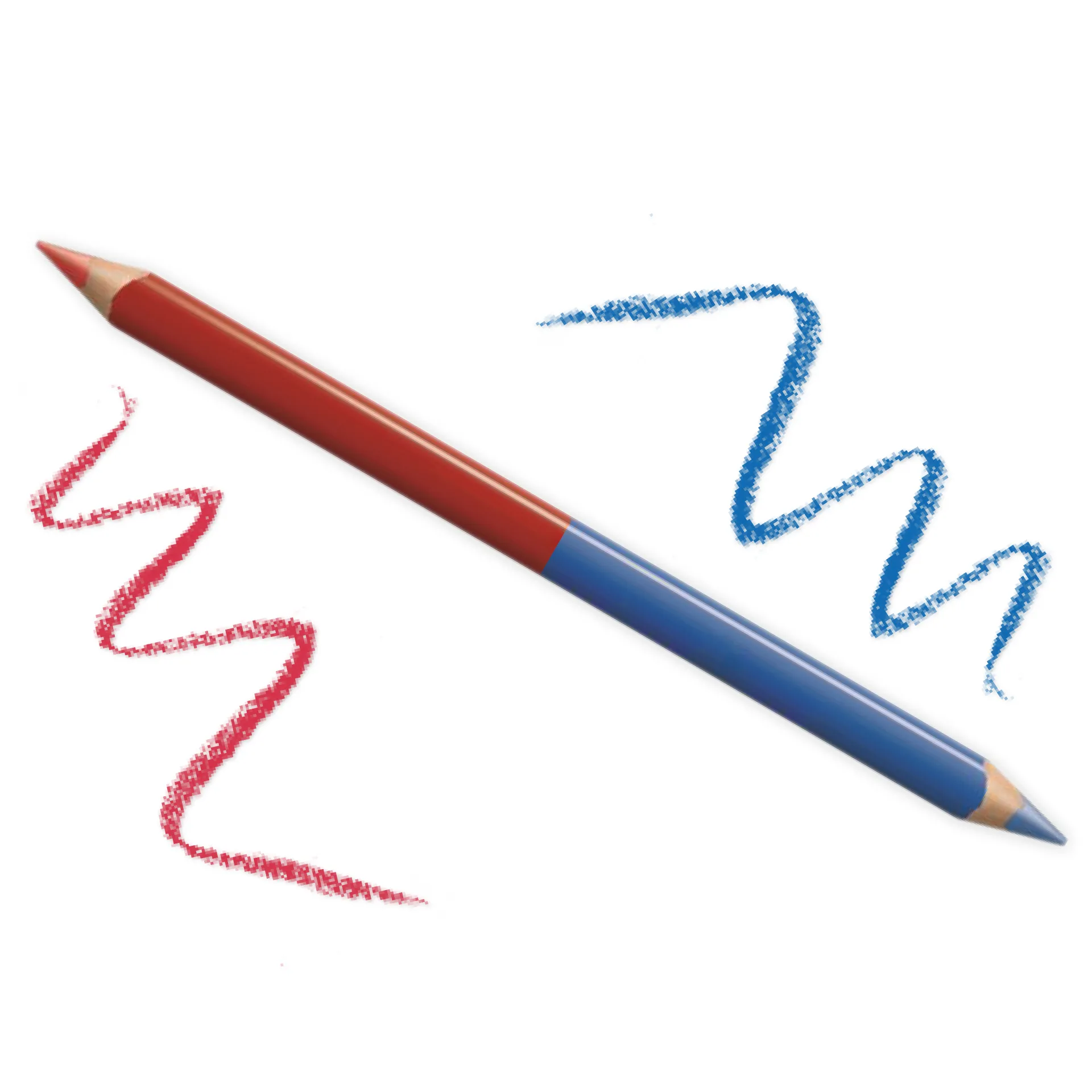 LYRA Zweifarb-Buntstift mit Doppelspitze rot/blau, 3-kant, 10 mm ø