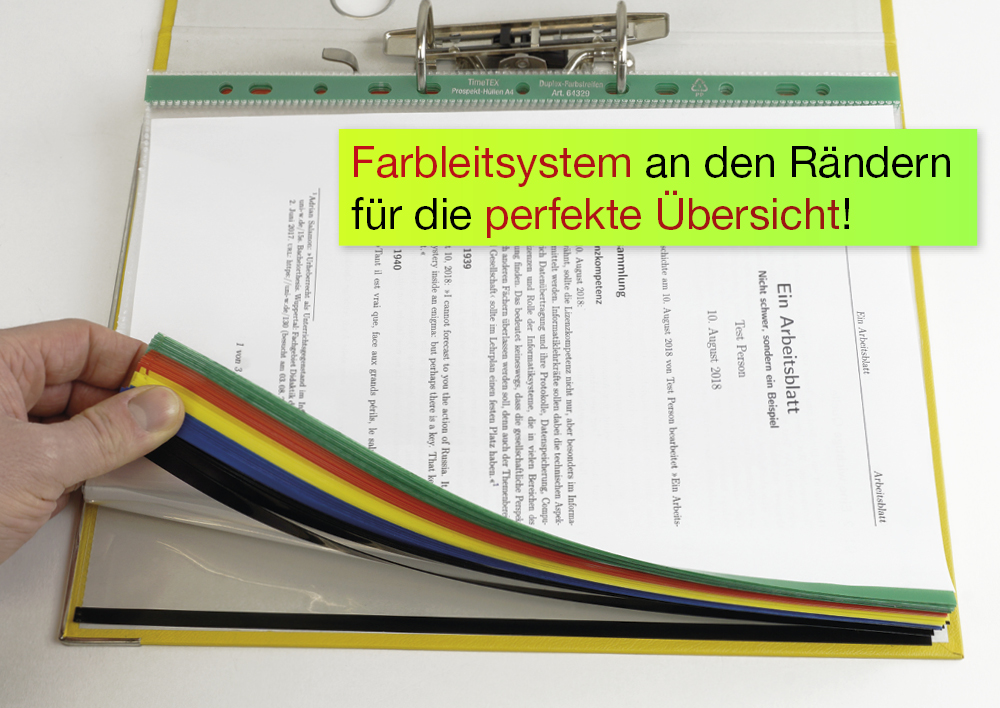 Prospekt-Hüllen A4 mit Duplex-Farbstreifen, 50 Stück Prospekt-Hüllen A4 mit Duplex-Farbstreifen, 50 Stück