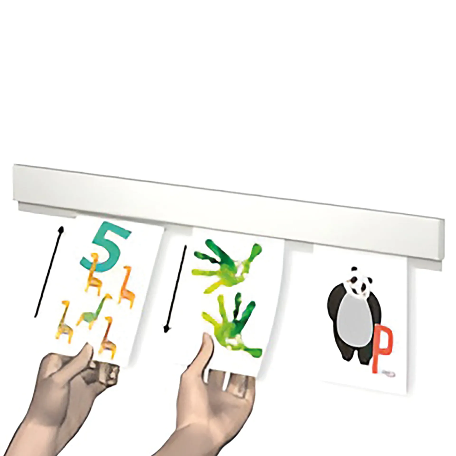 Info-Leiste mit Befestigungs-Material, 100 cm, weiß