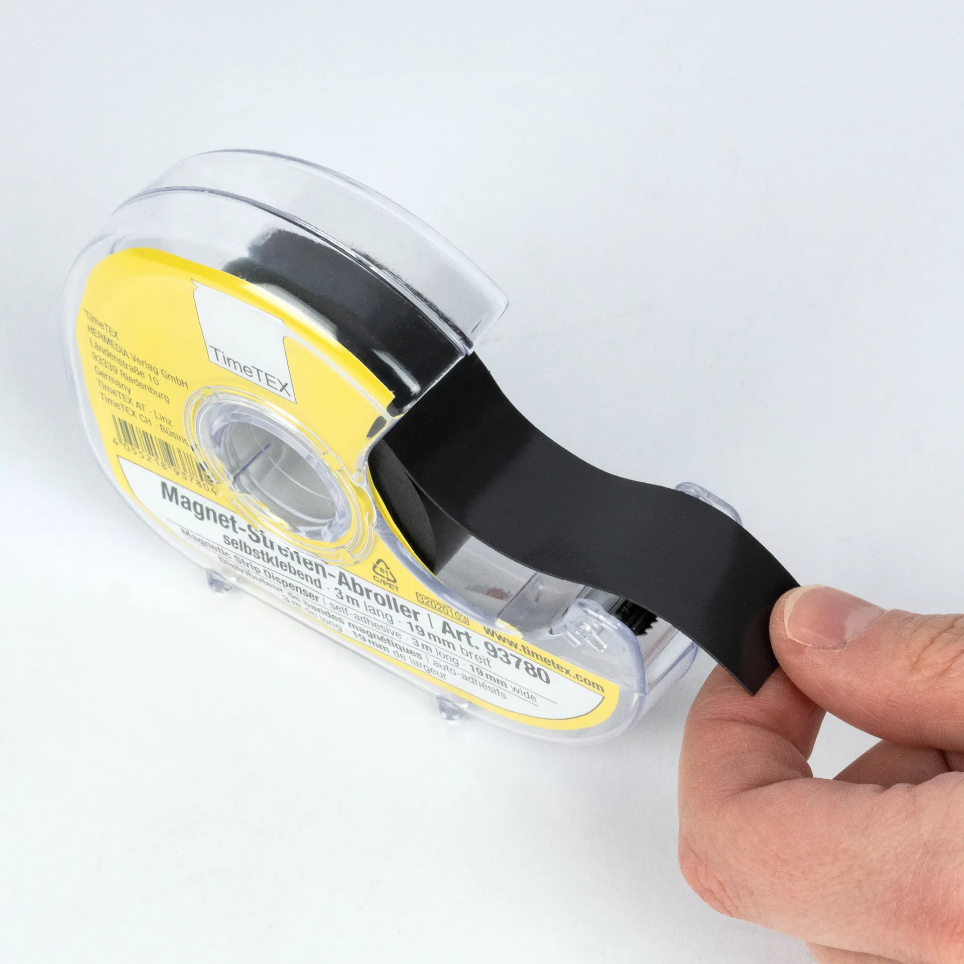 Magnet-Streifen-Abroller, selbstklebend, 19 mm, 3 m