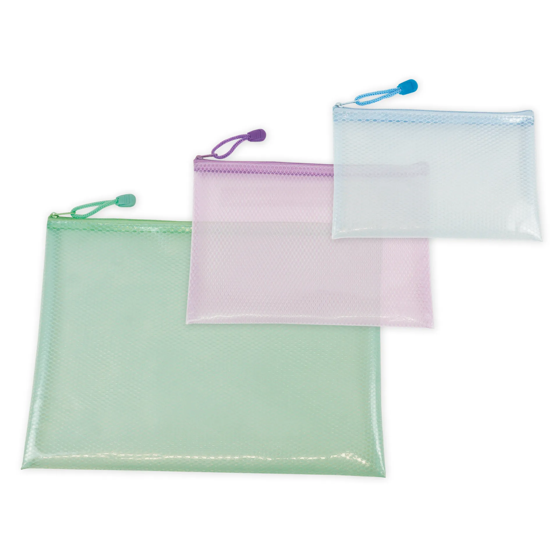 TimeTEX Set Flexo-Utensilien-Taschen farbig, 3-tlg.