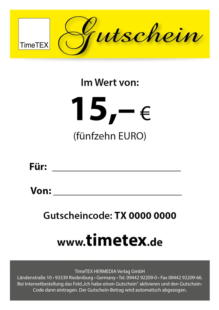 TimeTEX Geschenkgutschein 15,00