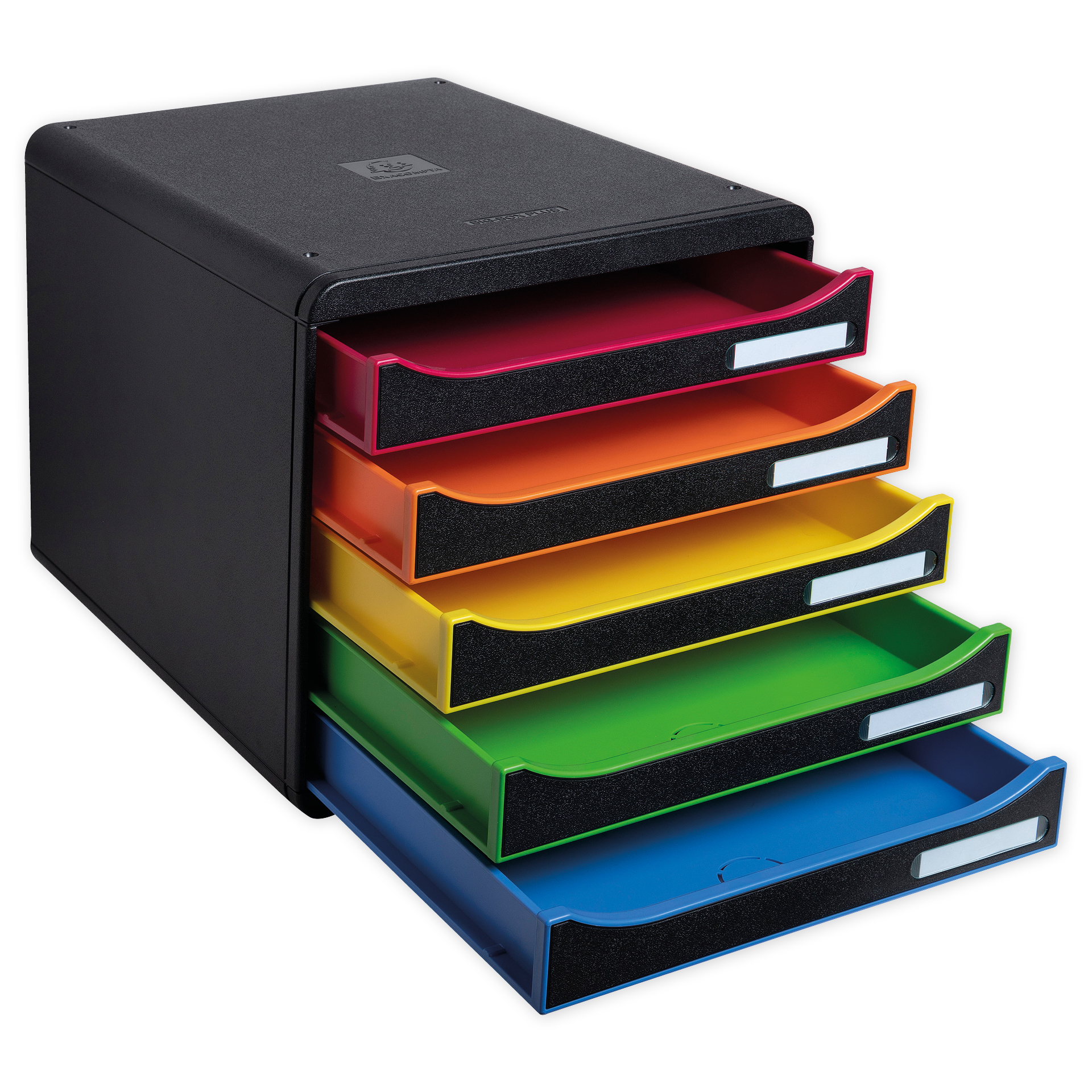 Schubladen-Box A4 "Regenbogen", Kunststoff mit 5 Schüben Schubladen-Box A4 "Regenbogen", Kunststoff mit 5 Schüben