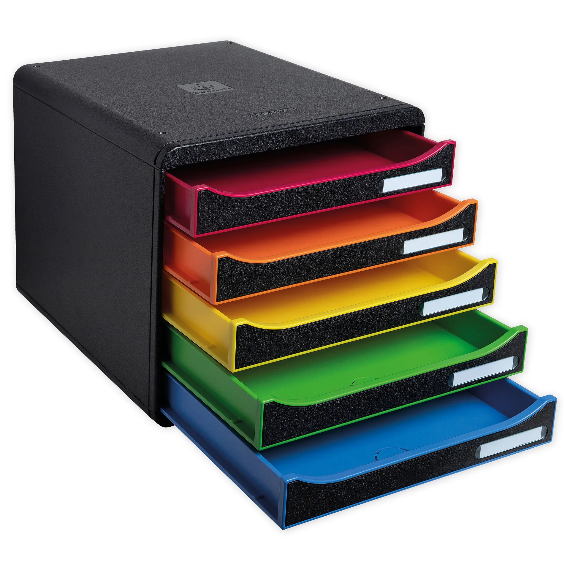 Schubladen-Box A4 "Regenbogen", Kunststoff mit 5 Schüben Schubladen-Box A4 "Regenbogen", Kunststoff mit 5 Schüben