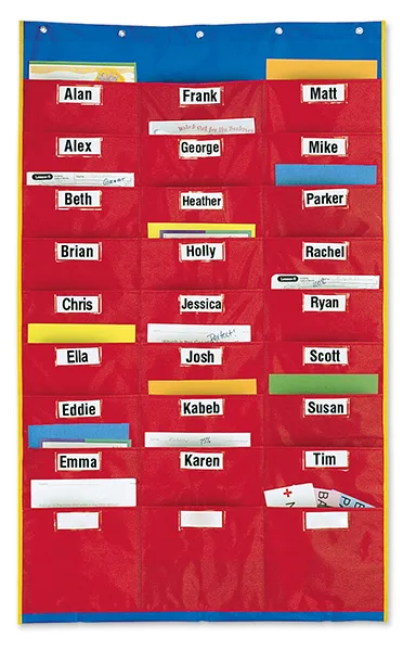 Material-Taschen-Vorhang mit 27 Einstecktaschen, 72x114 cm