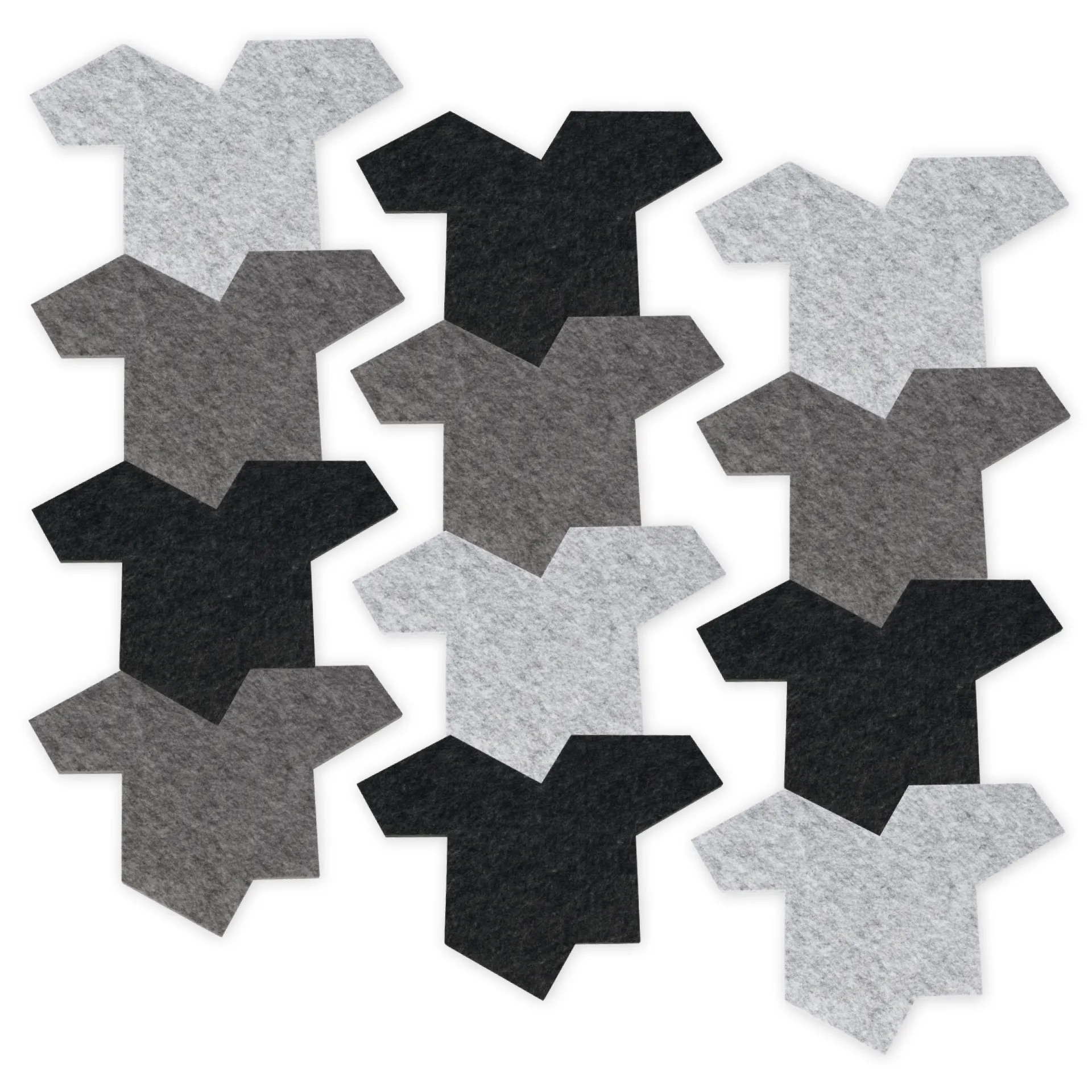 Schallabsorber Silentstar "EinStein" 3 Grautöne, 12 Stück