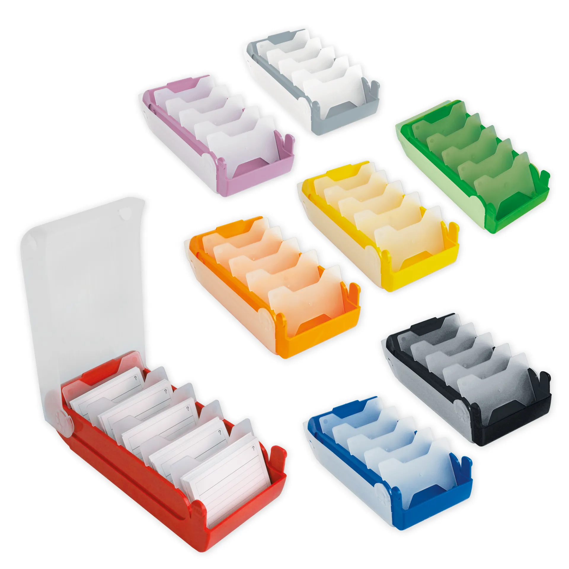 Lernbox A8 Kunststoff mit 100 Lernkärtchen