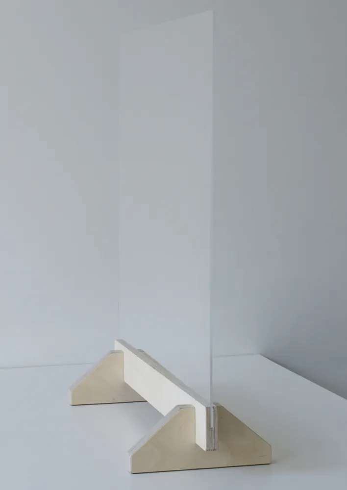 Hygiene-Schutzwand Exklusiv L für Tische