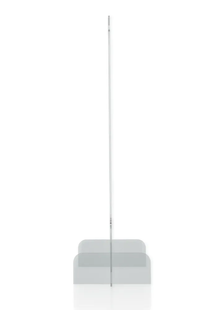 Hygiene-Schutzwand Standard L für Tische, mit Durchreiche