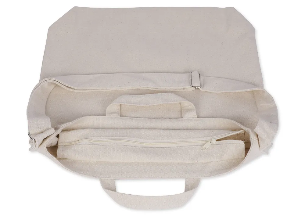 Baumwoll-Beutel natur, 25x41 cm, mit Trageriemen