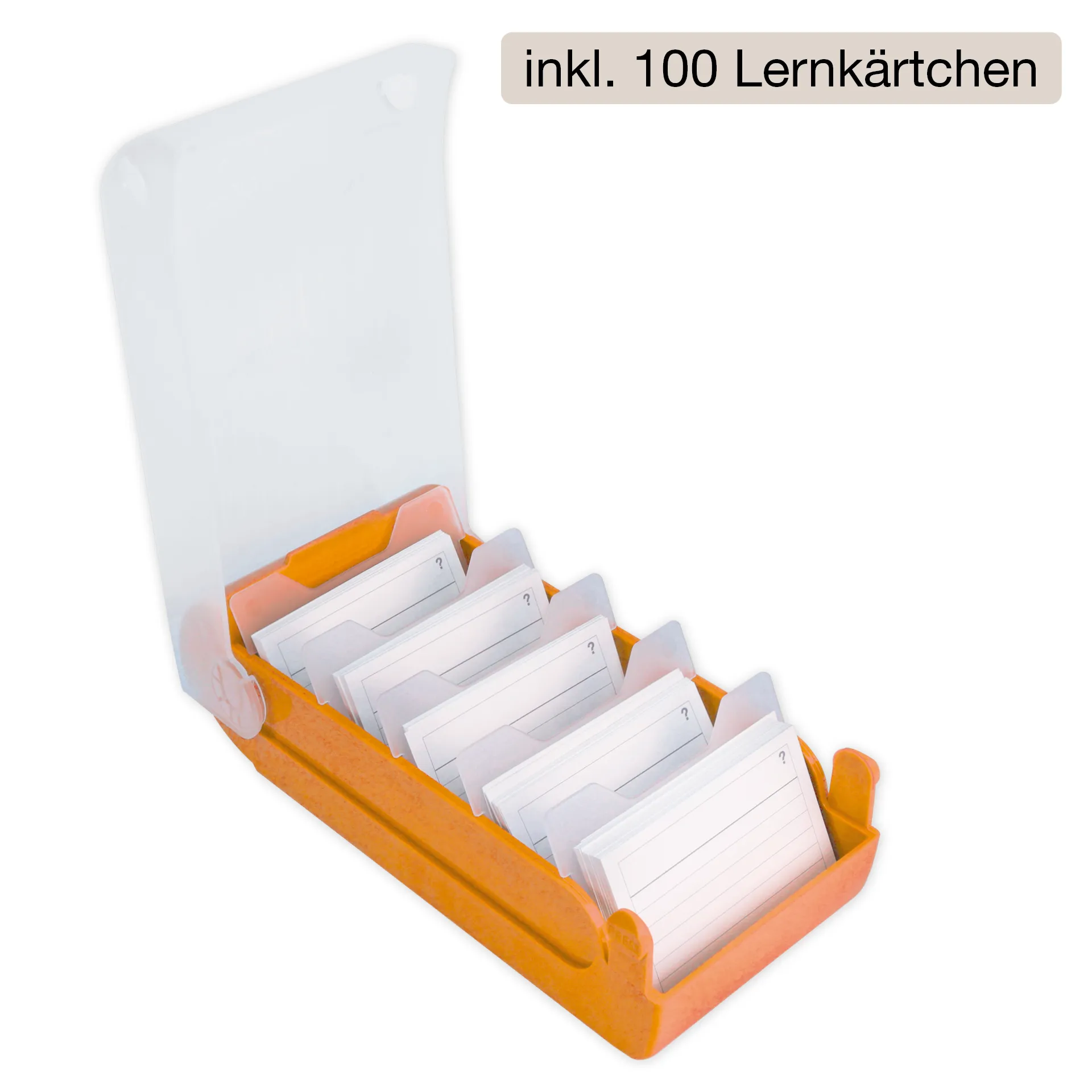Lernbox A8 Kunststoff mit 100 Lernkärtchen