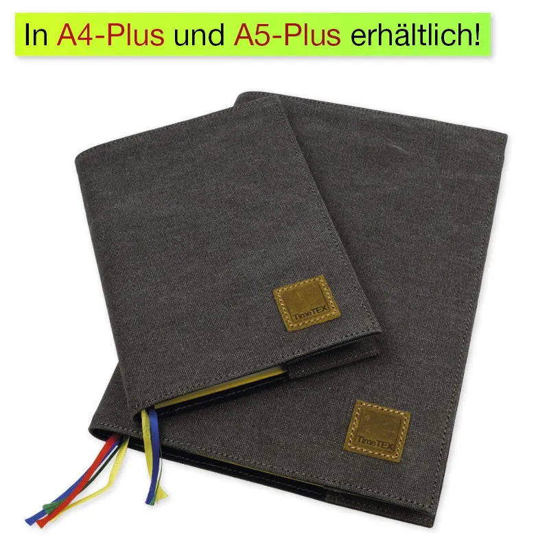 TimeTEX Kalenderhülle aus Canvas A5-Plus, mit Stiftschlaufe