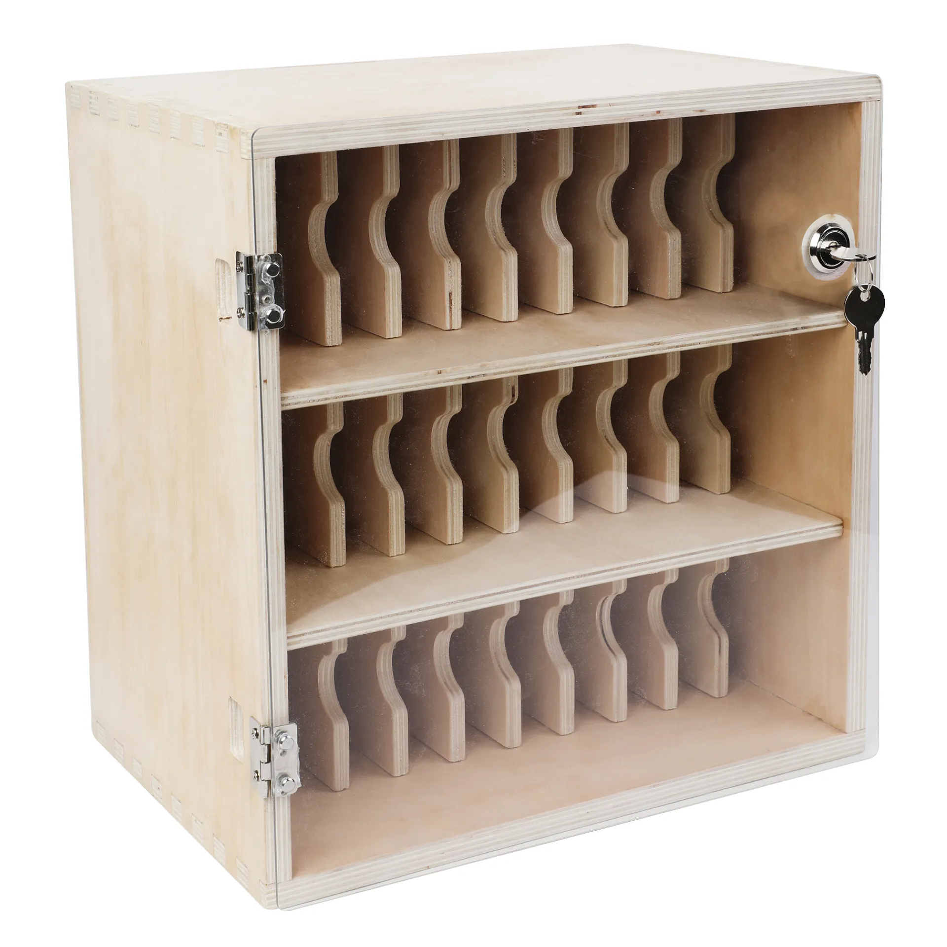 Handy-Parkplatz "Premium" aus MDF, 30 Fächer, abschließbar