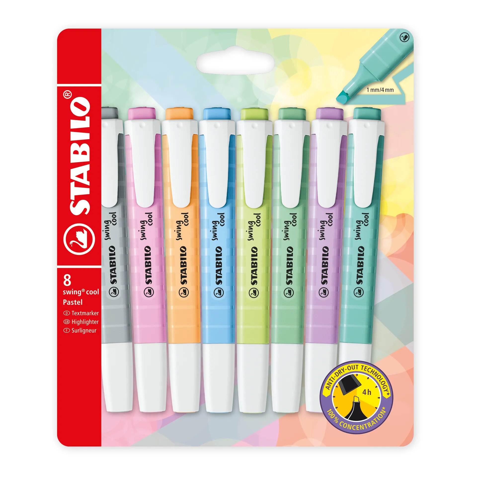 Stabilo swing cool Pastel Textmarker, 8-tlg.