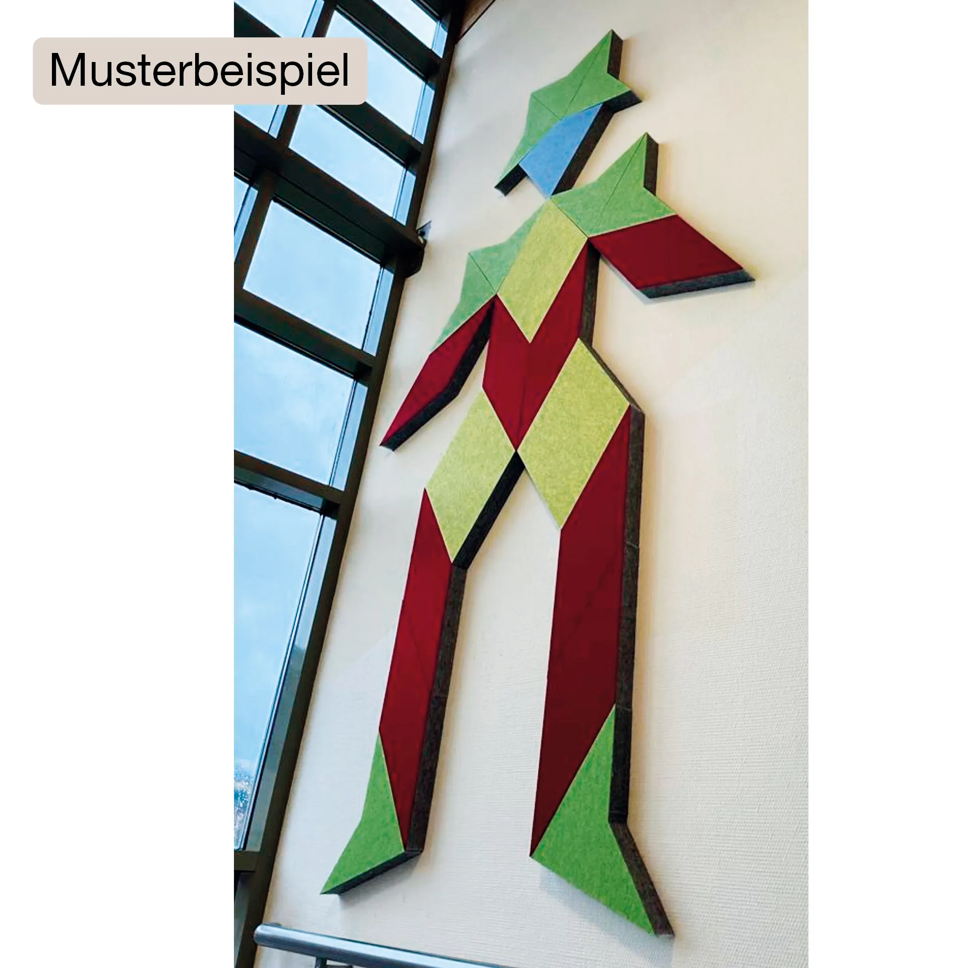 Schallabsorber Silentstar "Mann mit Hut", 89x158 cm, 21-tlg.