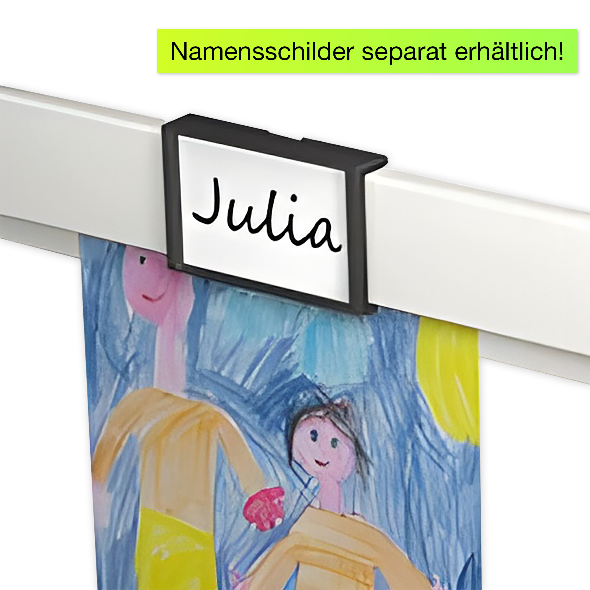 Info-Leiste mit Befestigungs-Material, 100 cm, weiß Info-Leiste mit Befestigungs-Material, 100 cm, weiß