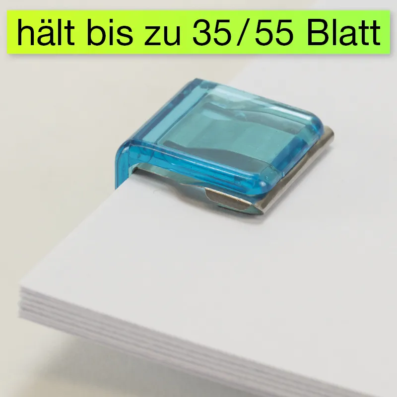 Set Papierstapel-Klammern, 5-tlg., transparent