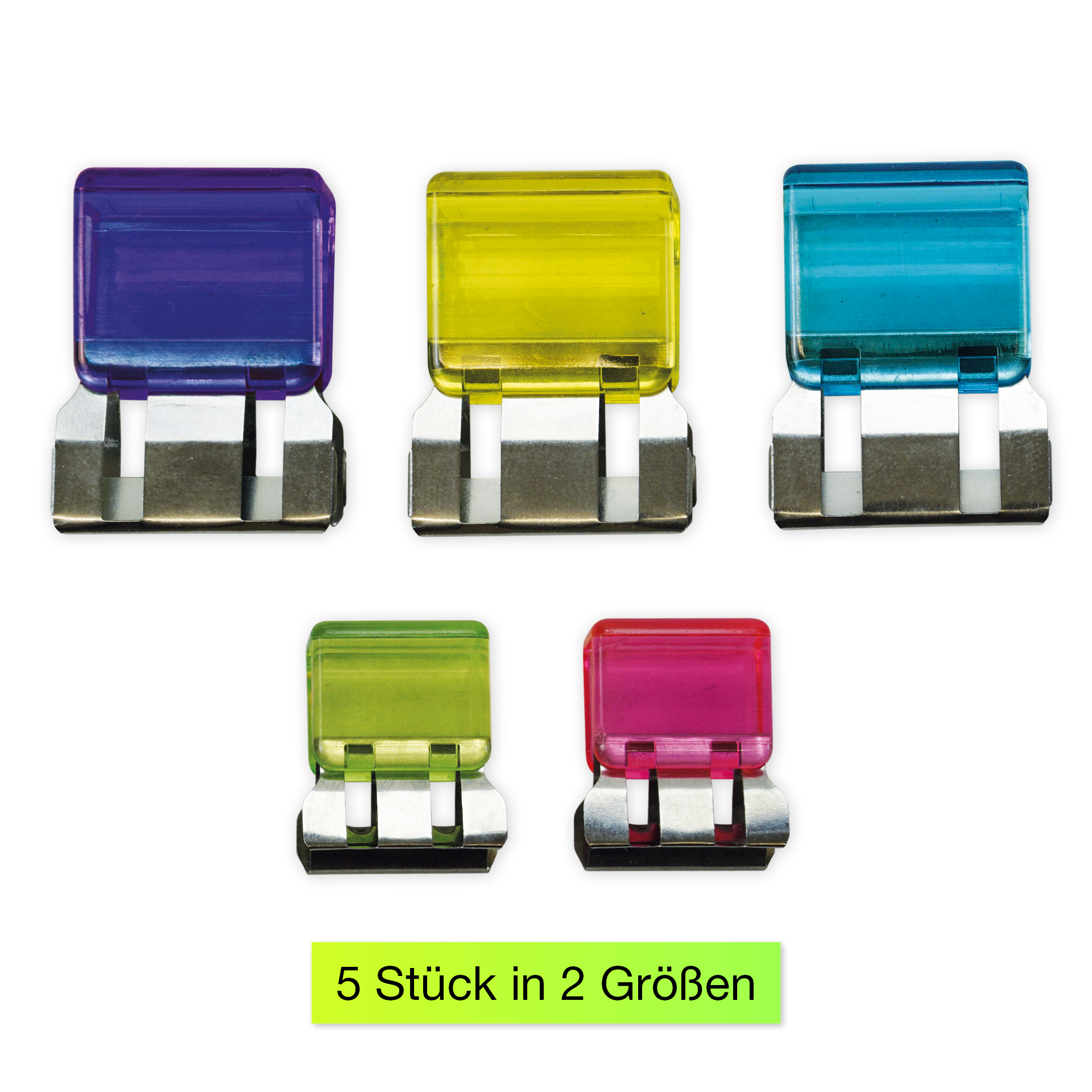 Set Papierstapel-Krallen transparent, 5-tlg. Set Papierstapel-Krallen transparent, 5-tlg.