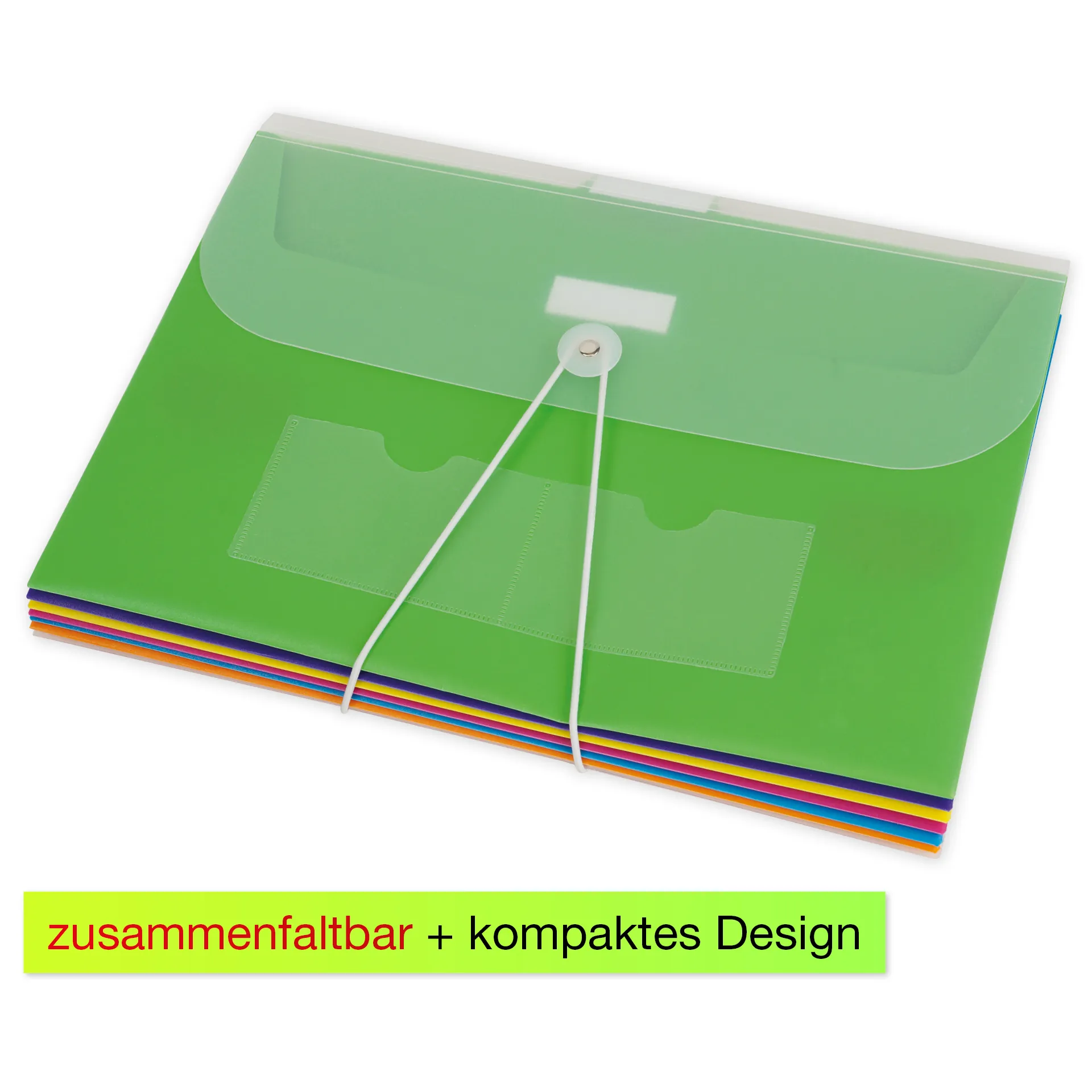 Hänge-Orga-Mappe für A4, 7 Fächer, transparent