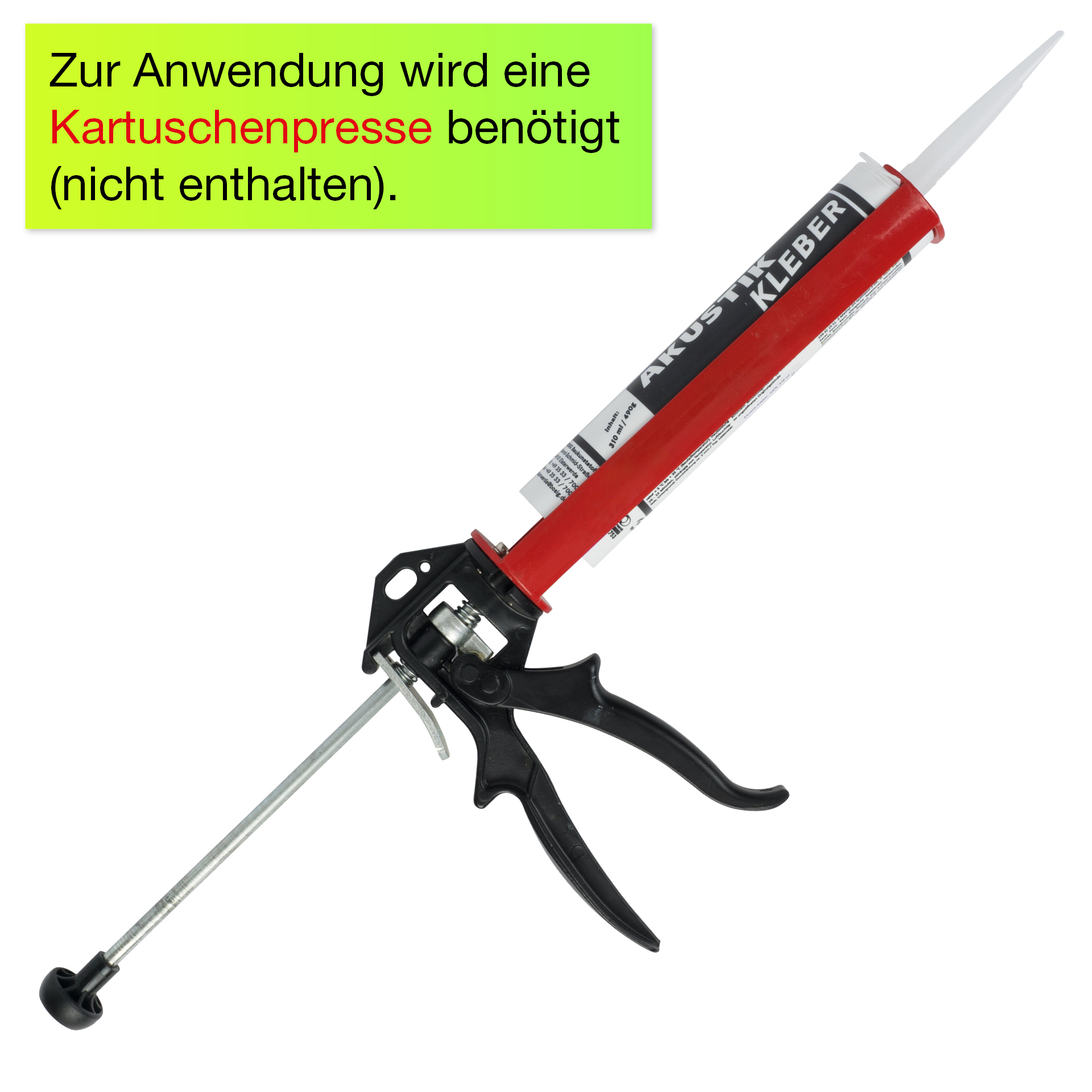 Akustik-Kleber, weiß, 490 g Akustik-Kleber, weiß, 490 g