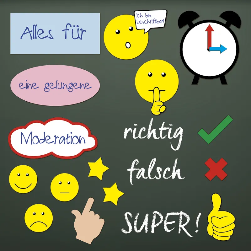 Moderations-Material magnetisch, 64-tlg., in Box