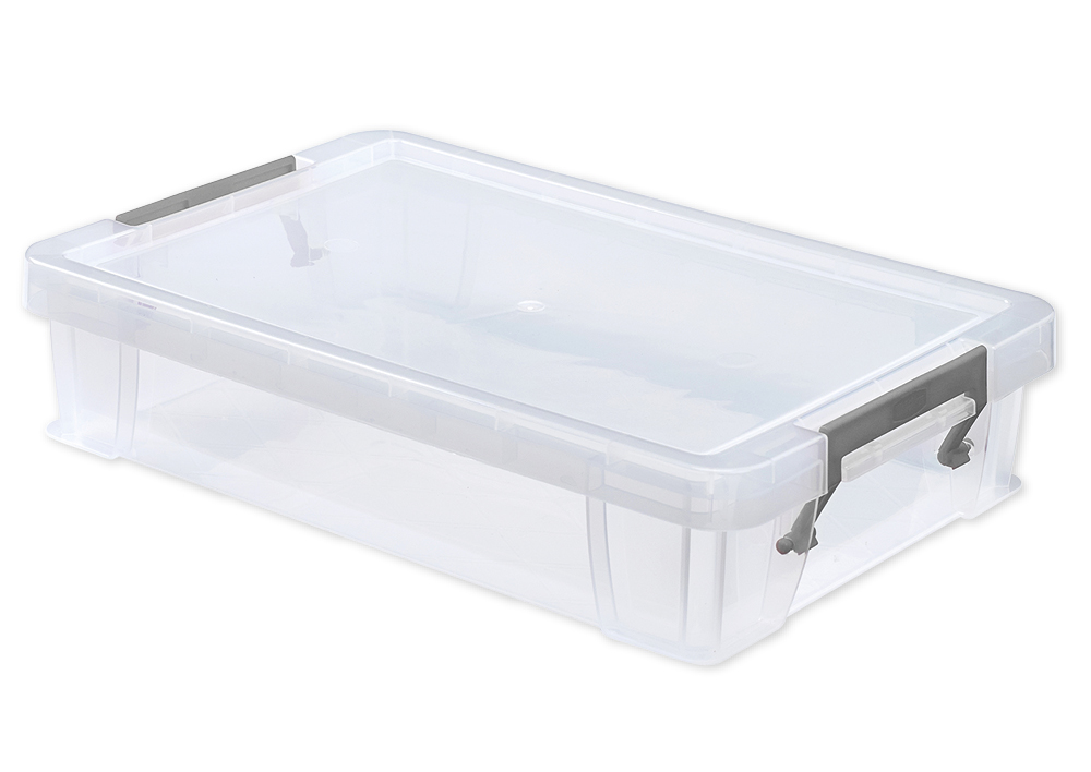 Kunststoff-Box stapelbar, transparent, 5,5 Liter (A4) Kunststoff-Box stapelbar, transparent, 5,5 Liter (A4)
