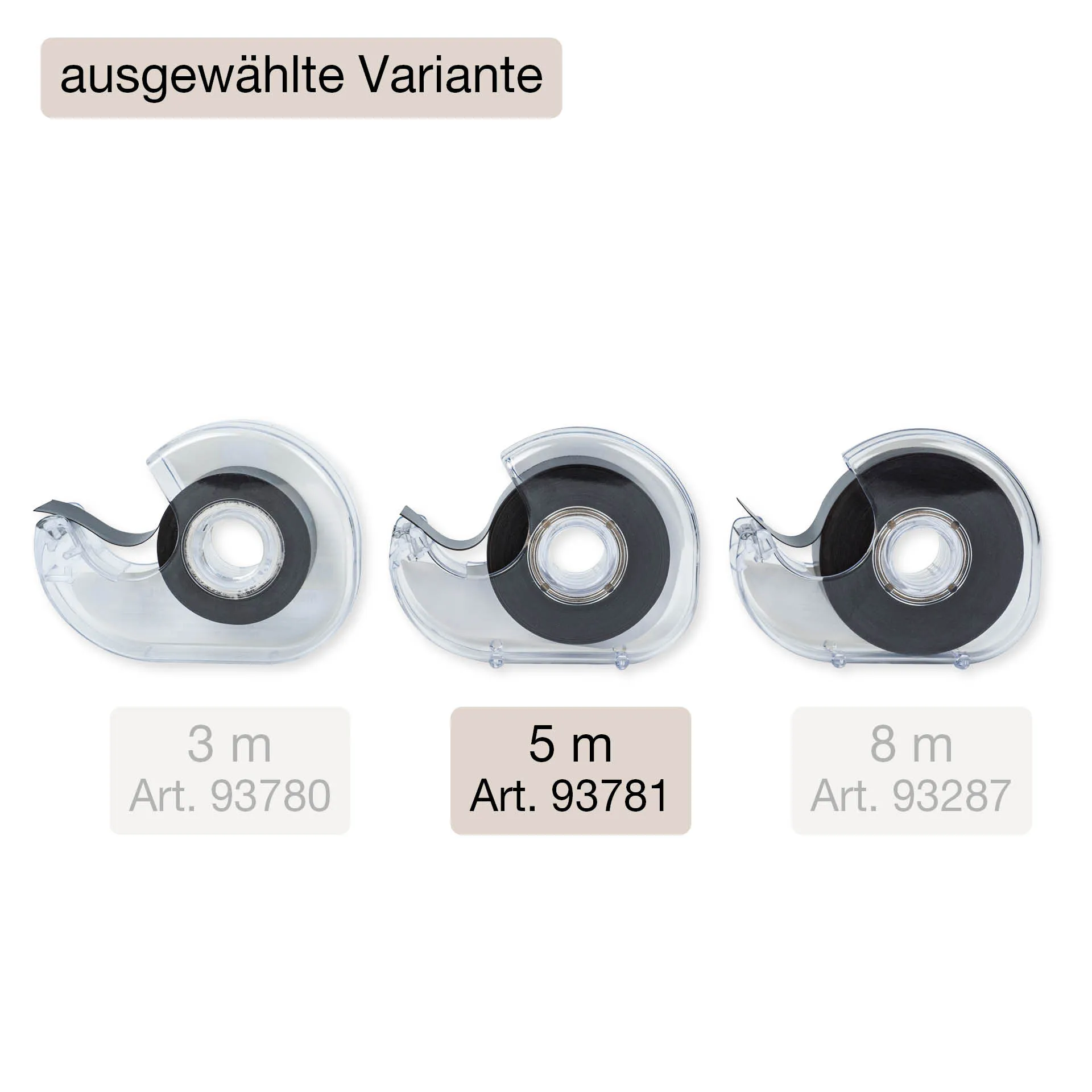 Magnet-Streifen-Abroller, selbstklebend, 19 mm, 5 m