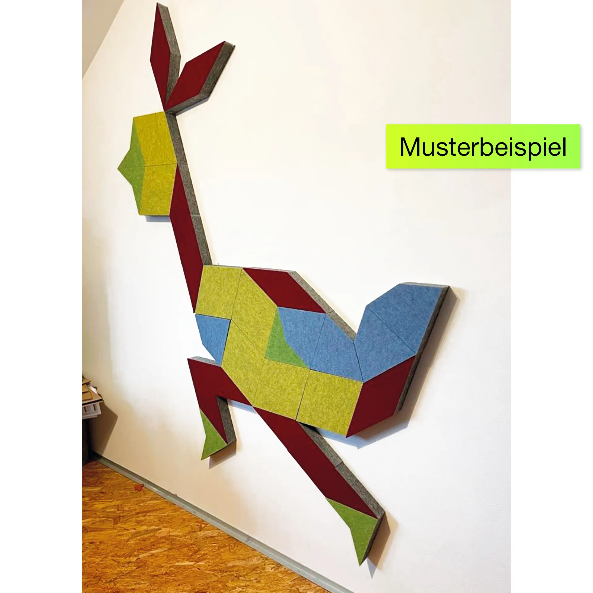 Schallabsorber AcousticArt "Sonne", 123x129 cm, 40-tlg.