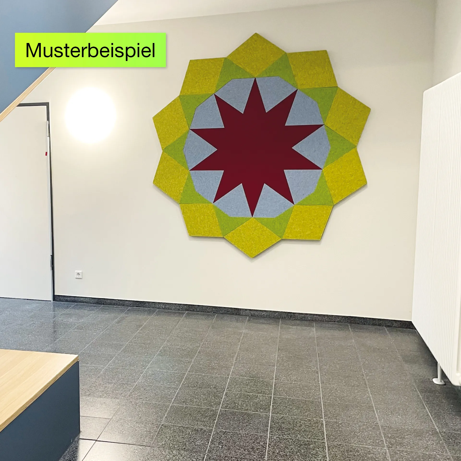 Schallabsorber Silentstar "Sonne", 123x129 cm, 40-tlg.