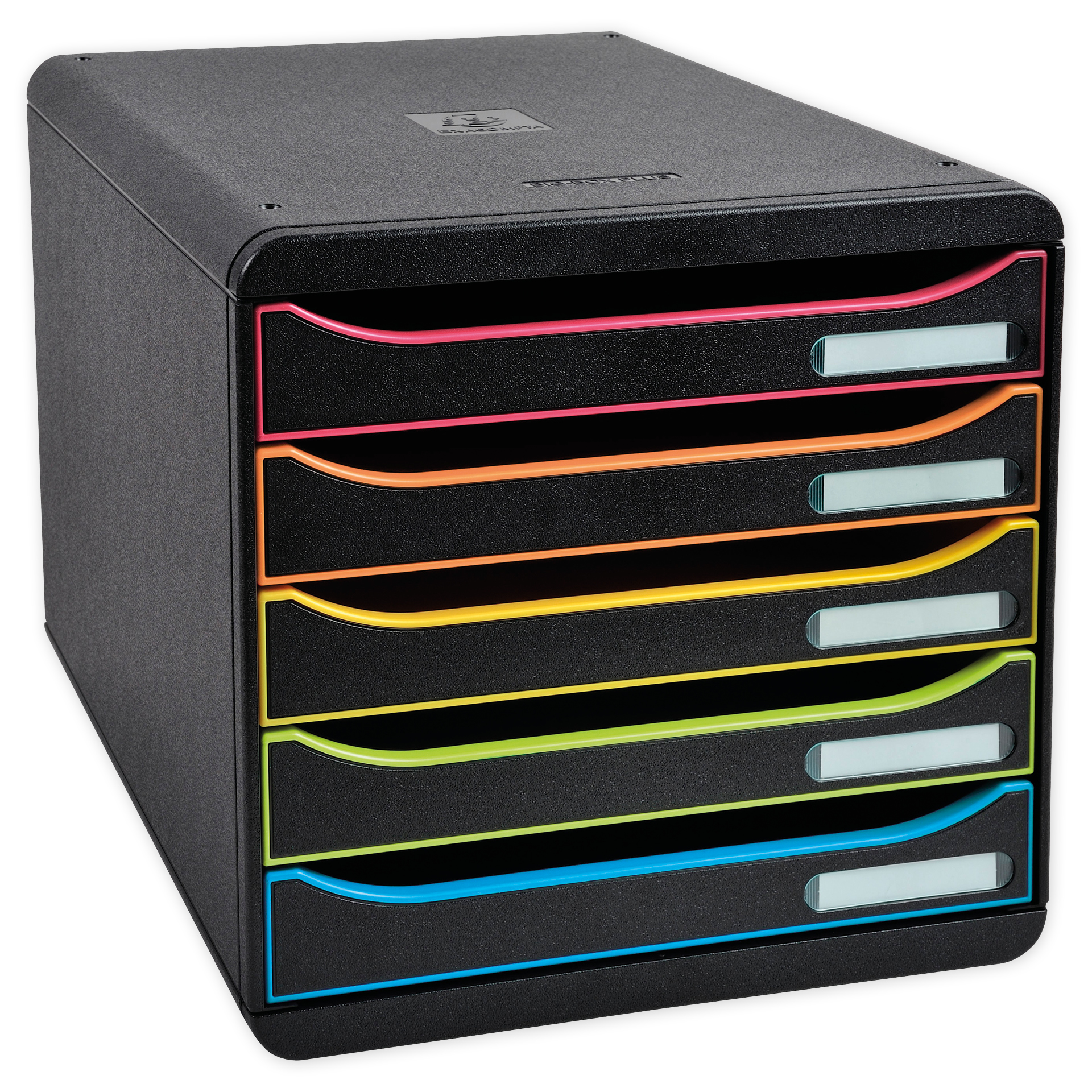 Schubladen-Box A4 "Regenbogen", Kunststoff mit 5 Schüben Schubladen-Box A4 "Regenbogen", Kunststoff mit 5 Schüben