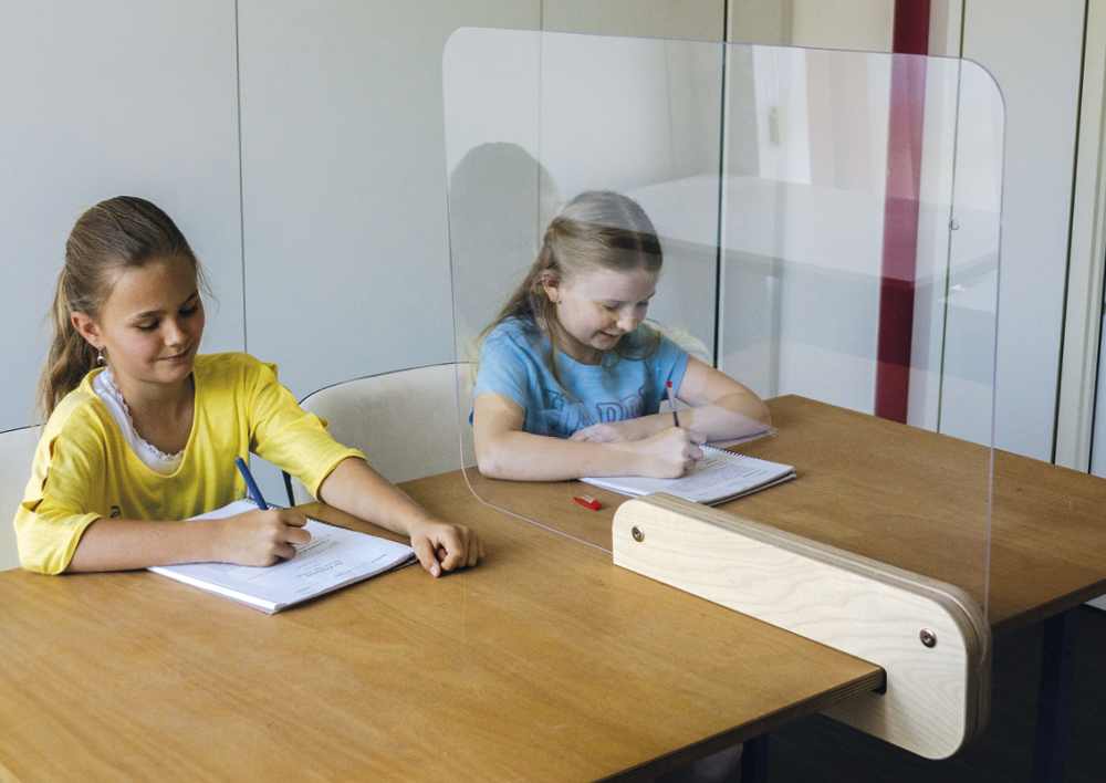 Hygiene-Schutzwand Flexaform für Tische, transparent Hygiene-Schutzwand Flexaform für Tische, transparent