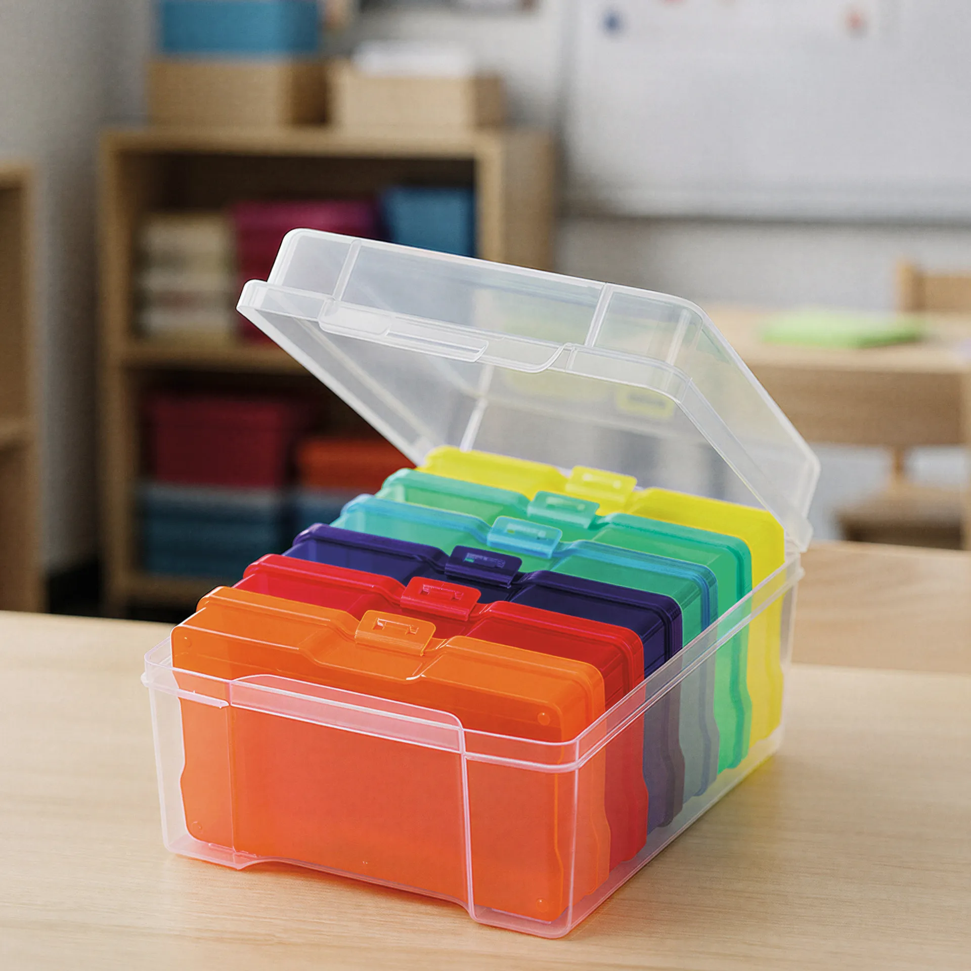 TimeTEX Farb-Boxen in der Box, transparent, 7-tlg.