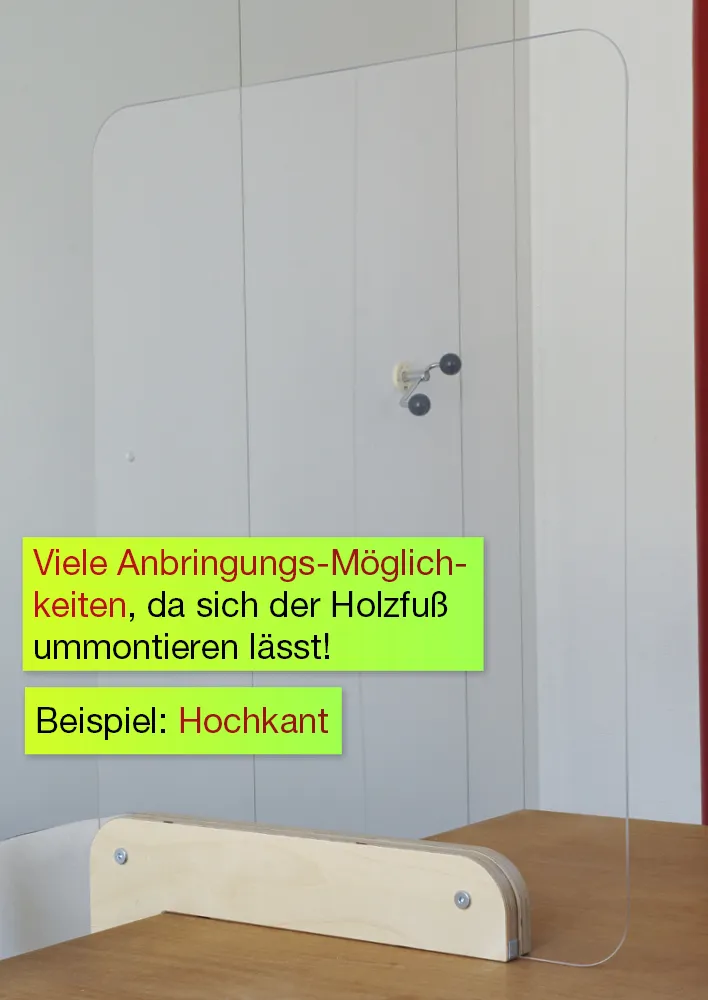 Hygiene-Schutzwand Flexaform für Tische, transparent